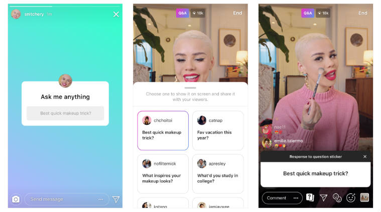 IAKI - Instagram Q&A live streaming